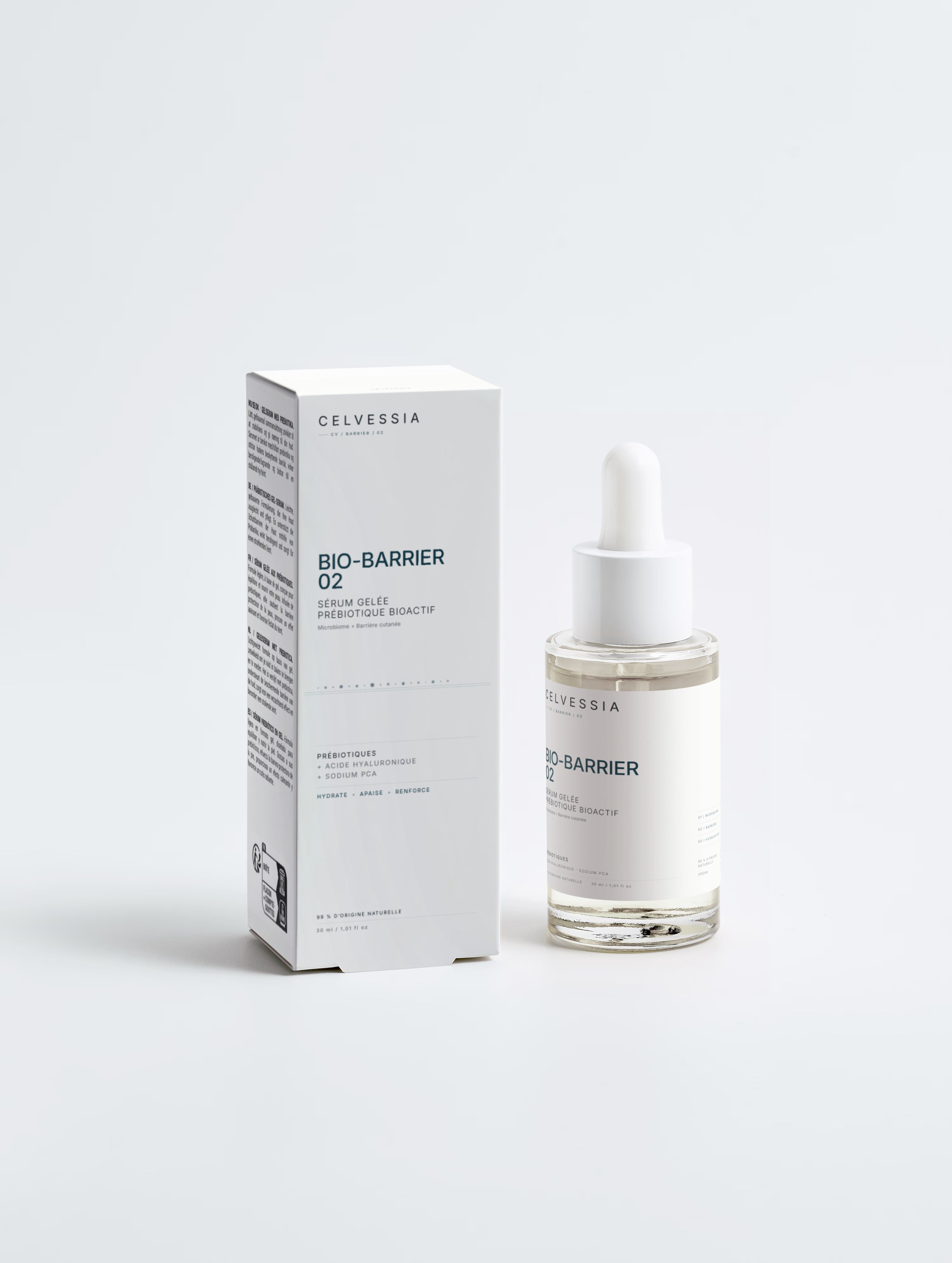 CELVESSIA BIO-BARRIER 02 — Sérum Gelée Prébiotique à l’Acide Hyaluronique